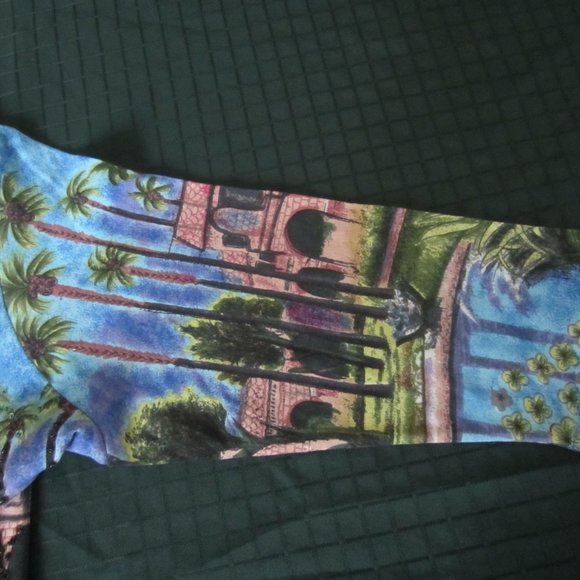 RAAKHEE Women's Multicolor Graphic 3/4 Sleeve Top Size PXL Sequins, Beads - Picture 10 of 11